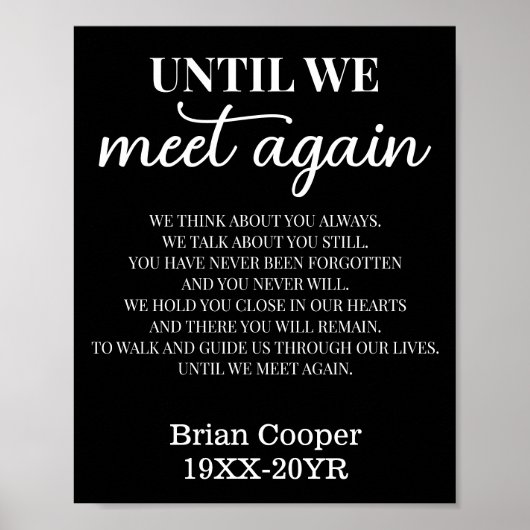 Totdat we elkaar weer ontmoeten, elegant begrafeni poster (Voorkant)