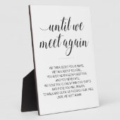 Totdat we elkaar weer ontmoeten... Elegant Memoria Fotoplaat (Zijkant)