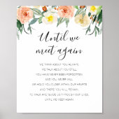 Totdat we elkaar weer ontmoeten Perzik Bloemige He Poster (Voorkant)