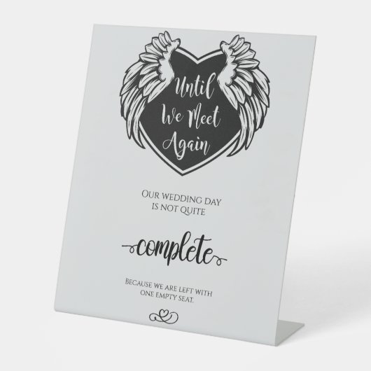 Totdat we elkaar weer ontmoeten reclamebord met voetstuk (Voorkant)