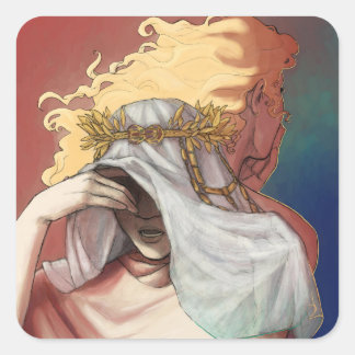 Totdat we gezichten hebben - Orale en Psyche Vierkante Sticker