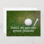 Totdat we onze groene jasjes krijgen Golf Balls Briefkaart (Voorkant / Achterkant)
