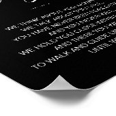 Totdat we weer een White Black Wedding Memorial on Poster (Hoek)