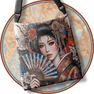TOTE - Aziatische vrouw in traditionele kledij Crossbody Tas