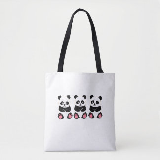 TOTE BAG ポップ・シンプルなデザイン☆パンダのトートバッグ