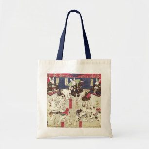 Tote Bag 兎 の 撲 相, 芳 lapins de Sumo, Yoshifuji, Ukiyo-e, 藤