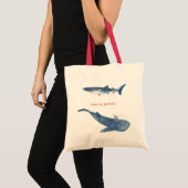 TOTE BAG 水彩で描いたジンベエザメのトートバッグ (Devant (produit))