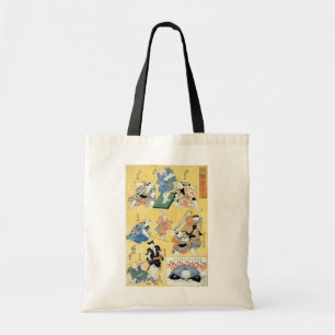 Tote Bag 流 行 猫 の 狂 言 づ de , Acteurs du Chat, Kuniyoshi, Uk