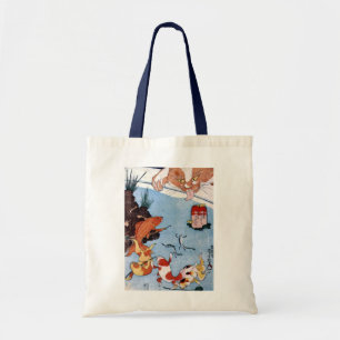 Tote Bag 猫 と 金 魚, 国 Chat et Poisson d'or, Kuniyoshi, Ukiyo-