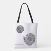 TOTE BAG 白地に「縁結曼荼羅」と象 (Dos)