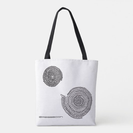 TOTE BAG 白地に「縁結曼荼羅」と象 (Dos)