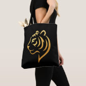 Tote Bag 黄金の虎 Gold Tiger – Japanese Minimalist (De près)