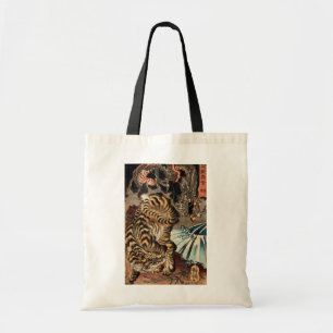 Tote Bag 龍虎, tigre de 国芳 et dragon, Kuniyoshi, Ukiyo-e