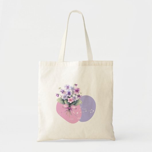 Tote Bag 02 constellations subtiles de violet et de Pisces (Devant)