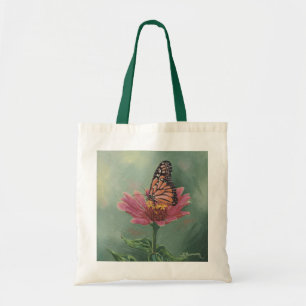 Tote Bag 0465 Monarch Butterfly sur Zinnia