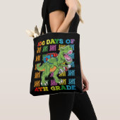 Tote Bag 100 Jours De 4E Année T Rex Dinosaur School (De près)