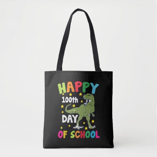 Tote Bag 100 Jours de l'école Trex 100e Jour de l'école (Devant)
