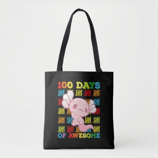 Tote Bag 100 Jours De L'Impressionnant Axolotl 100E Jour De (Devant)
