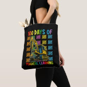 Tote Bag 100 Jours De Magical Learning Excavator School (De près)