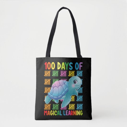 Tote Bag 100 Jours De Magical Learning Turtle School (Devant)