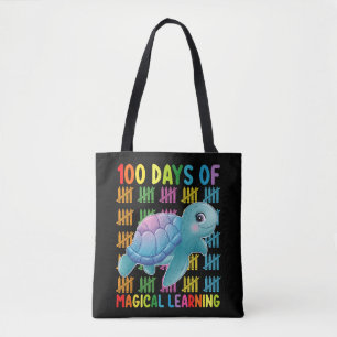 Tote Bag 100 Jours De Magical Learning Turtle School