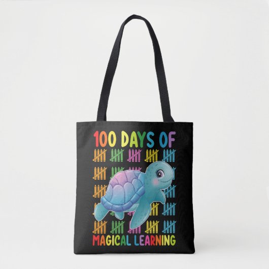 Tote Bag 100 Jours De Magical Learning Turtle School (Devant)