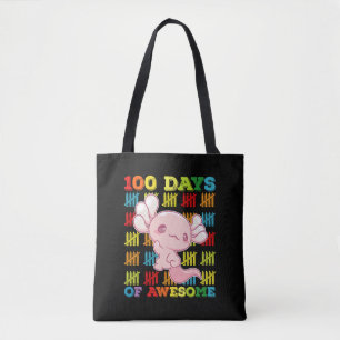 Tote Bag 100 Jours De Super Axolotl 100e Jour D'école