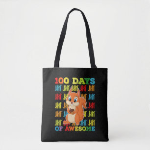Tote Bag 100 jours de super écureuil 100e jour d'école