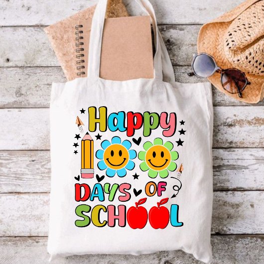Tote Bag 100 jours d'école. appréciation du professeur .pro