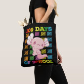 Tote Bag 100 Jours D'école Axolotl Enseignant (De près)
