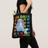 Tote Bag 100 Jours D'école Sirène Enseignant Élève (De près)