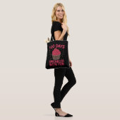 Tote Bag 100 Jours Parsemés De Fun Cupcake Écolière  (Sur le modèle)