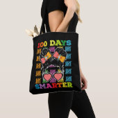 Tote Bag 100 Jours Smarter Messy Bun 100e Jour De L'École (De près)