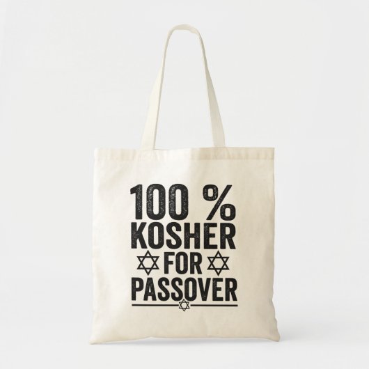 Tote Bag 100% Kosher pour Passover Funny Passover Pesach (Devant)