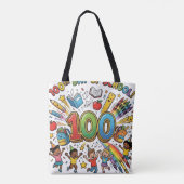 Tote Bag 100th Day of School Colorful Celebration Design –  (Dos)