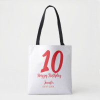 10e anniversaire ajouter nom date année rouge modè