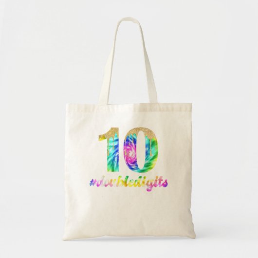 Tote Bag 10e anniversaire Cadeau Double chiffres filles Dix (Devant)