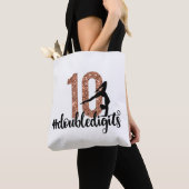 Tote Bag 10e anniversaire Cadeau double chiffres filles Gym (De près)