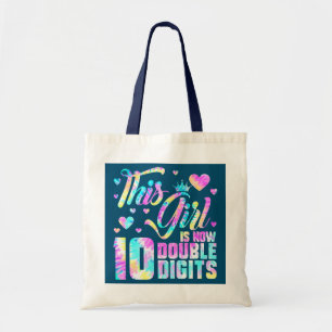 Tote Bag 10e anniversaire Cette fille est maintenant 10 chi