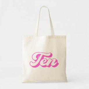 Tote Bag 10e anniversaire fille rétro