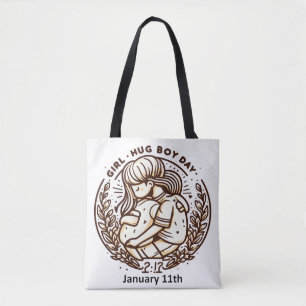 Tote Bag 11 janvier - Fille Hug Boy Day