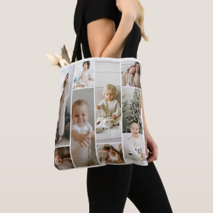 Tote Bag 11 Photo collage modèle personnalisé