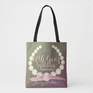 Tote Bag 12e anniversaire du Mariage PearlsTote