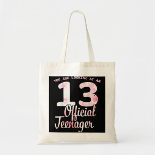 Tote Bag 13 Anniversaire Officielle Adolescente Fille 13ans
