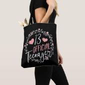 Tote Bag 13e anniversaire Adolescente officielle 13 ans (De près)