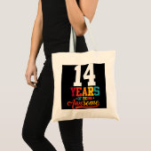 Tote Bag 14 Ans D'Être Des Cadeaux Magnifiques 14 Ans 14ème (Devant (produit))