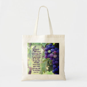 Tote Bag 15:5 de John je suis la vigne que vous êtes la