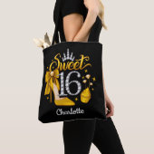 Tote Bag 16e anniversaire. Doux 16 fille (De près)