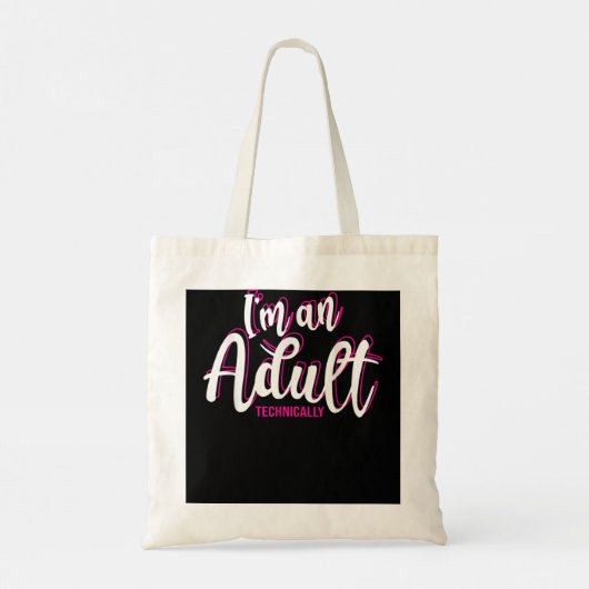 Tote Bag 18e Anniversaire Cadeau pour filles Drôle Je suis (Dos)