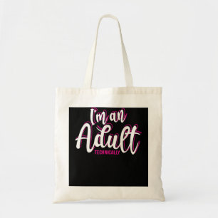 Tote Bag 18e Anniversaire Cadeau pour filles Drôle Je suis